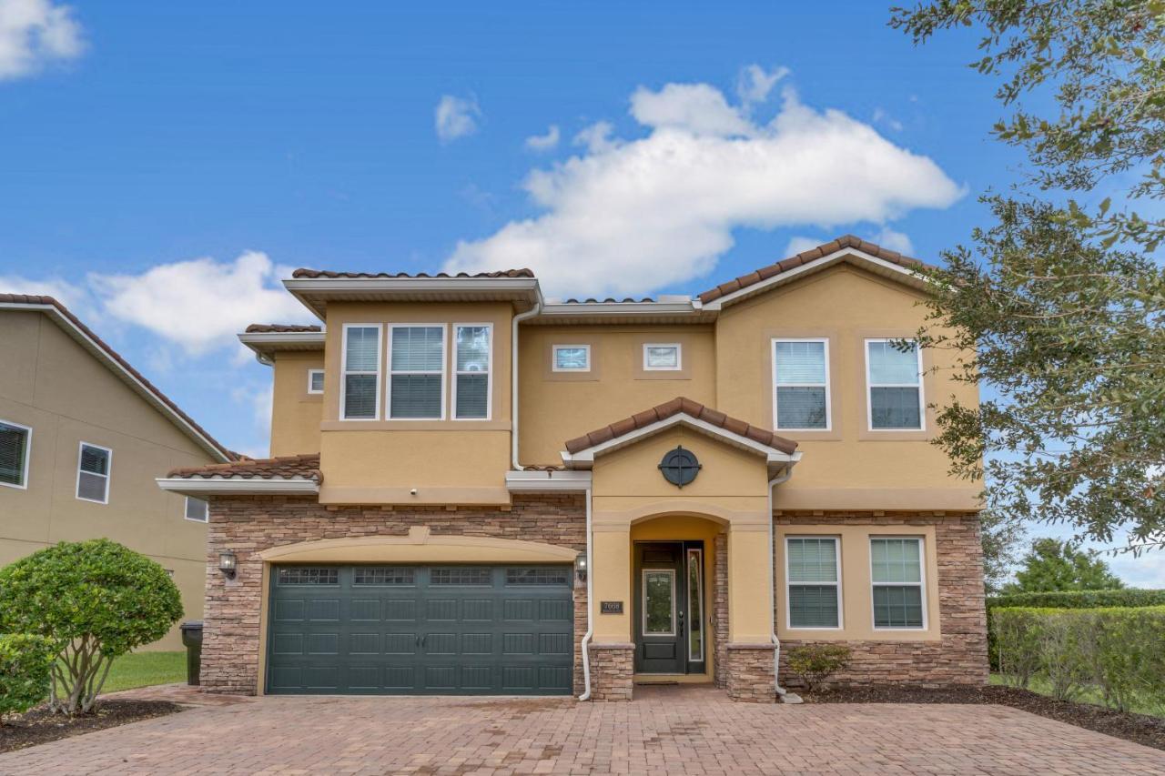 Huge 10 Bdr Family House With Arcades And Free Pool Heat Near Disney オーランド エクステリア 写真